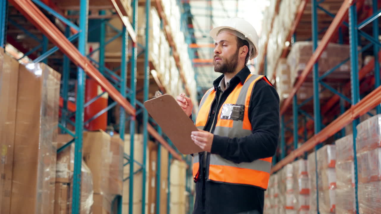 Inventario di controllo del lavoratore di magazzino