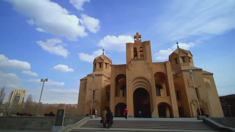 exterior of a modern armenian church