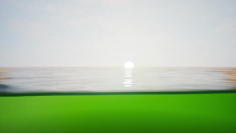 Stunning Underwater Sunset Ocean View
