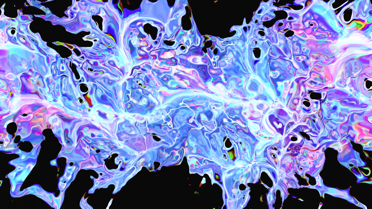 추상적인 iridescent 액체 예술