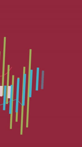 animación del procesamiento de datos sobre fondo rojo