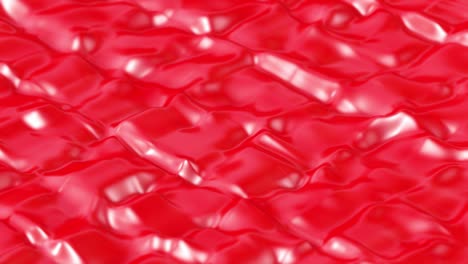 glossy coated red metallic surface wave loop