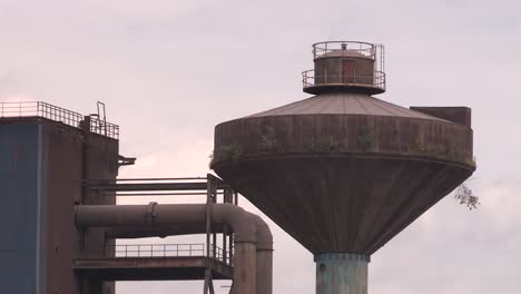 Close-up-of-steel-mill-near-Kosice-in-Slovakia,-Europe