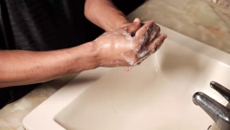 washing hands