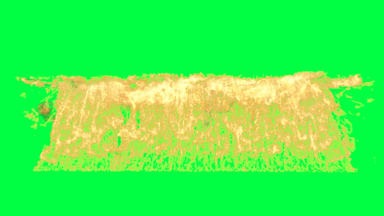 Abstract Fire Animation on Green Screen