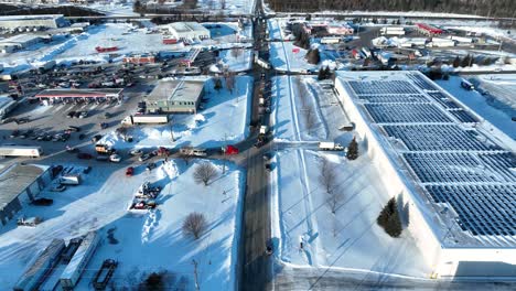 Aerial-Freedom-convoy-2022-leaving-Kingston-Ontario-Canada