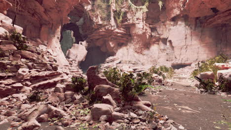 cueva en un volcán extinto en la isla