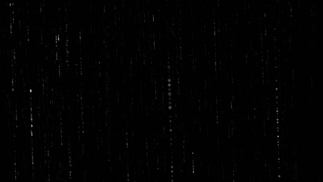 digital animation of codes and particles moving in matrix style, matrix rain effect on dark background, digital world concept