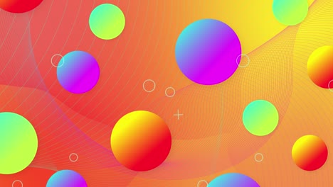 colored background with balloons on a gradient.