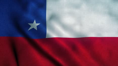 bandera de chile ondeando en el viento. bandera nacional de chile. signo de chile animación de bucle sin costuras. 4k