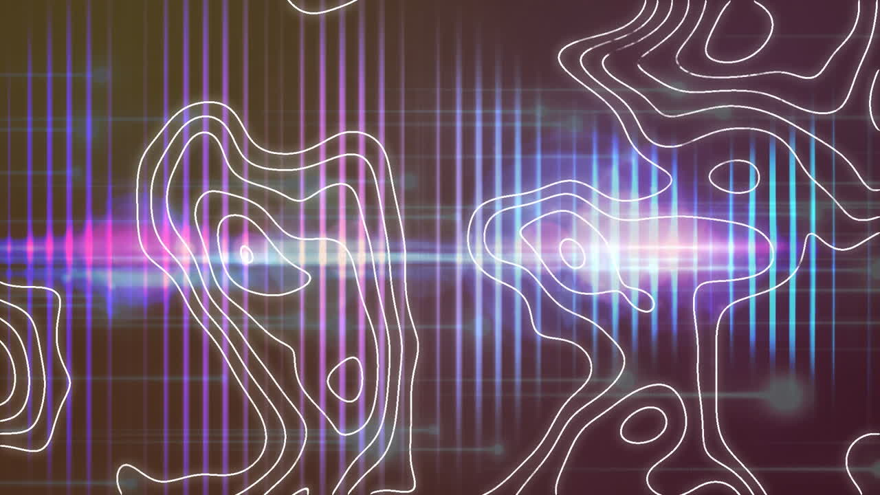 animación de isohypses sobre un fondo colorido