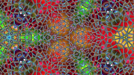 patrón simétrico iridescente líquido como el caleidoscopio con ondas. 3d elegante bucle abstracto bg, estructura ondulada de vidrio líquido brillante con hermosos colores de gradiente. 4k