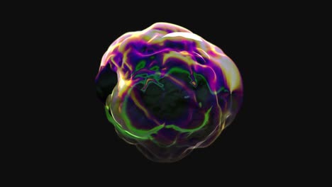 3D-Oil-Bubble,-Metallic,-Colorful,-Morphing-Shapes,-VJ-Loop,-Fluid-Liquid-Bubbling