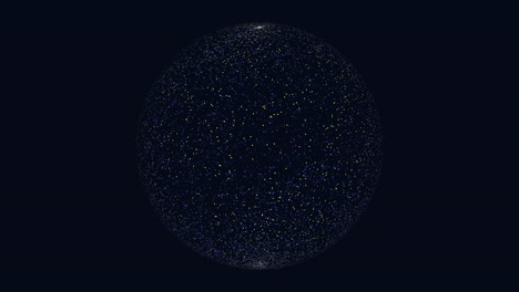 glowing stars on a sphere