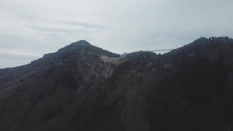 aerial swinging bridge on grandfather mountain