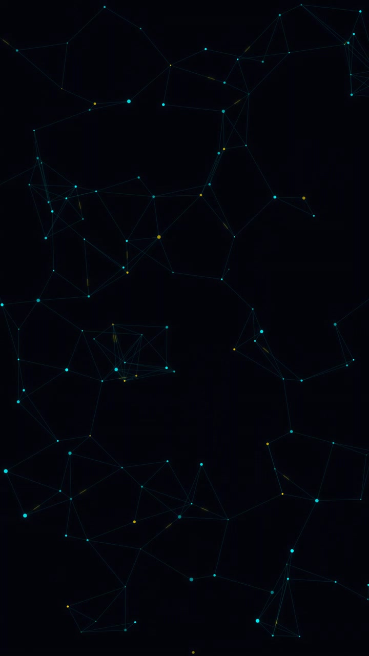 Abstract Digital Network Connection with Glowing Nodes and Lines