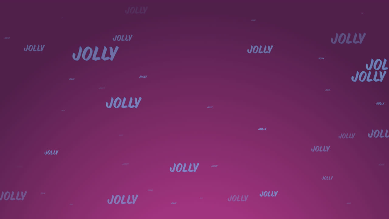 Animation of multiple jolly texts at christmas on pink background