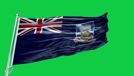 4k highly detailed flag of falkland islands - falkland islands flag high detail - national flag falkland islands wave pattern loopable elements