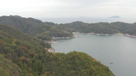 northern sea of japan in kyoto prefecture, aerial view