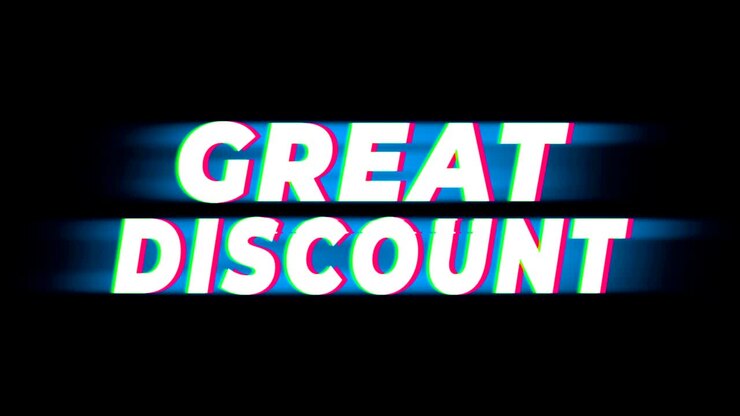 Grande sconto Testo Promozione Effetto Glitch Vintage