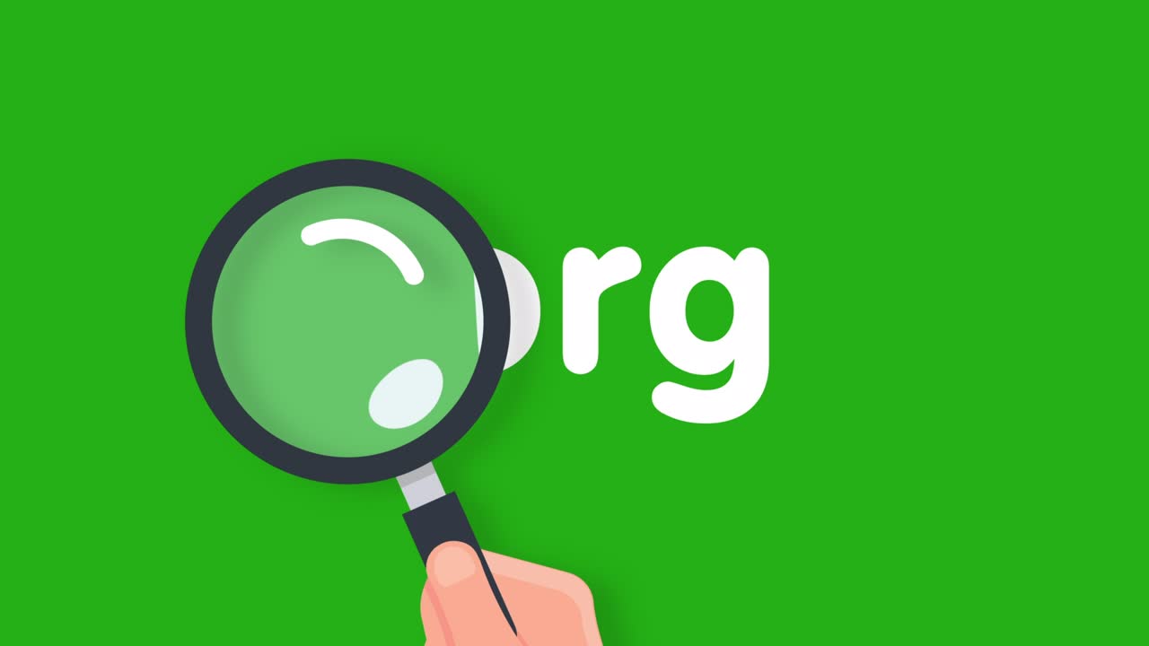 .org palabra con concepto de lupa