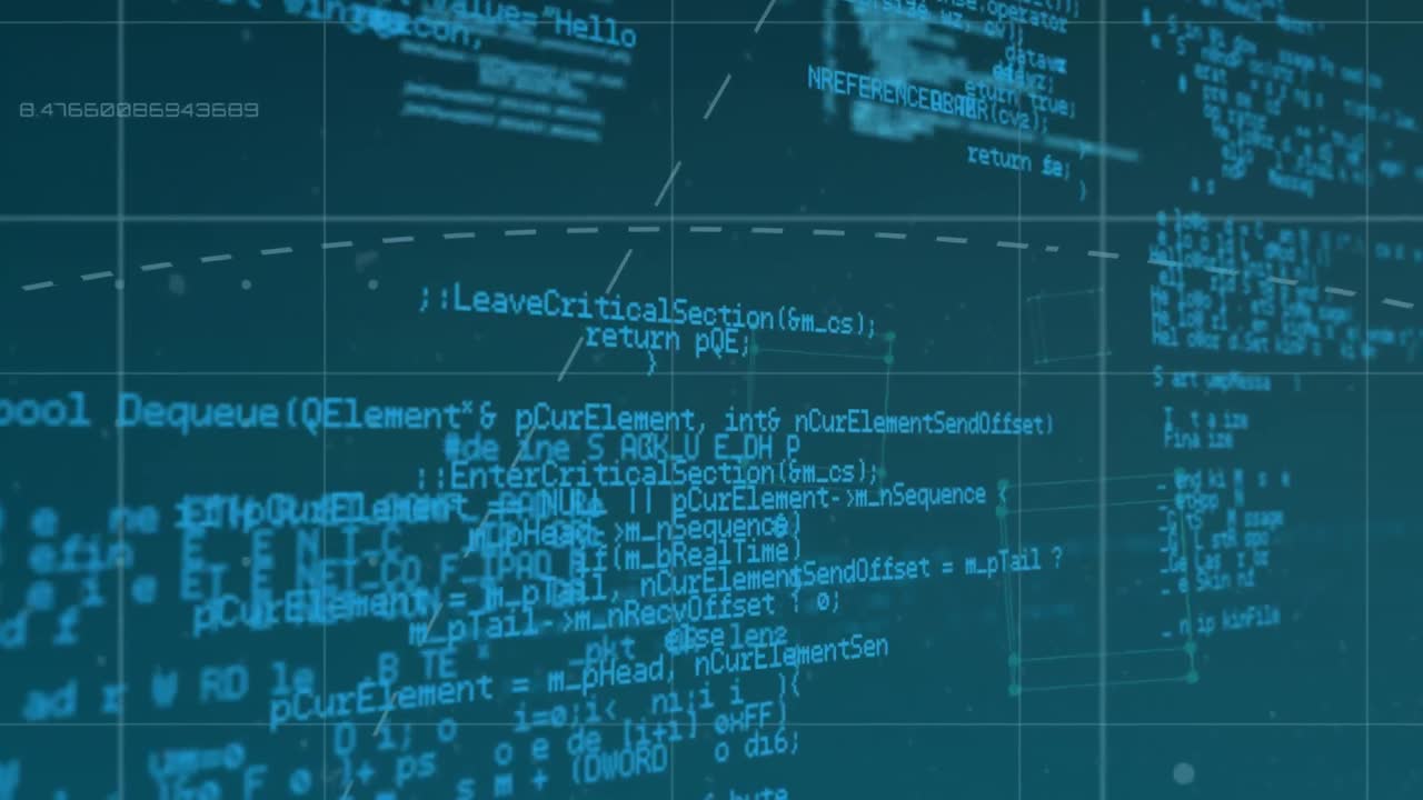 Program codes and broken lines with square patters