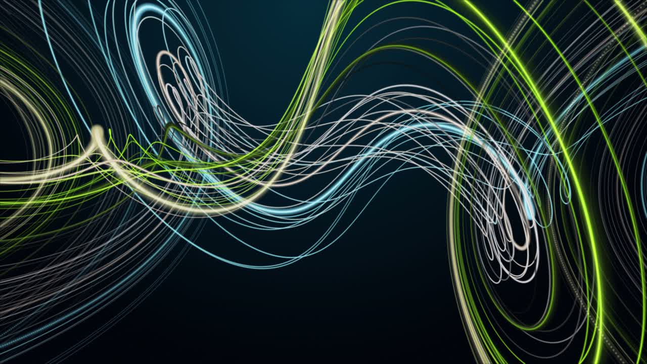 느린 동작에서 줄무 파동 객체와 환상적인 애니메이션, 4096x2304 루프 4k