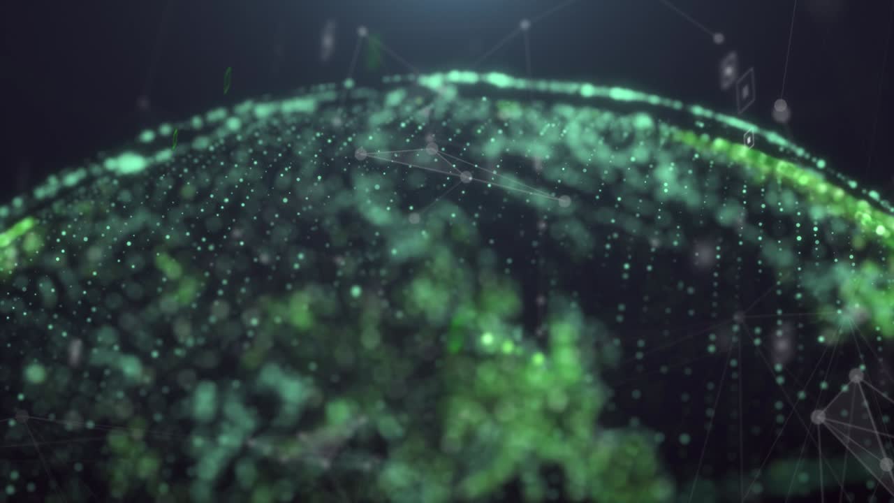 abstracto digital tierra cerca de verde