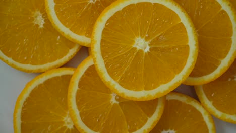 rodaja de fruta en cámara lenta naranja