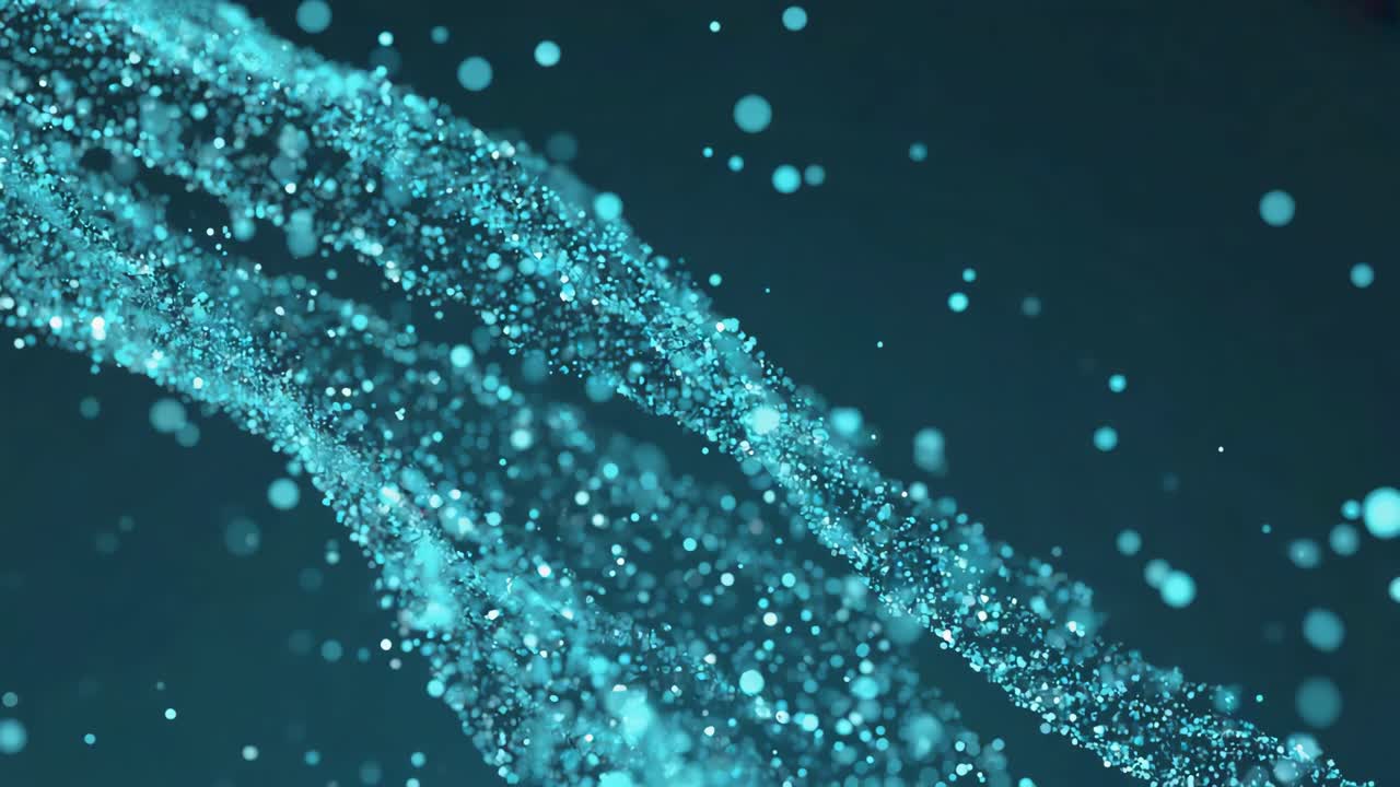 partículas brillantes azules abstractas