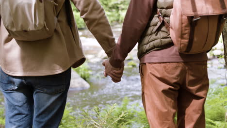 Family-holding-hands-next-to-the-river