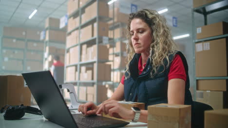 warehouse worker processing orders