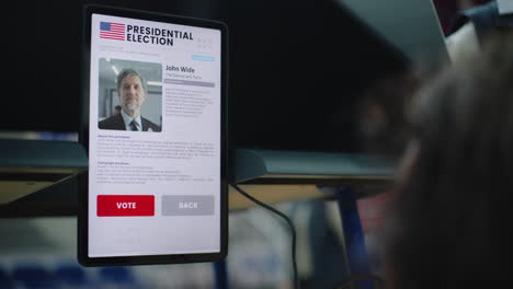 presidential election - candidate information display