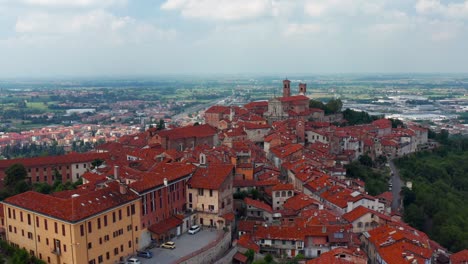 mondovi cityscape in piedmont, italy