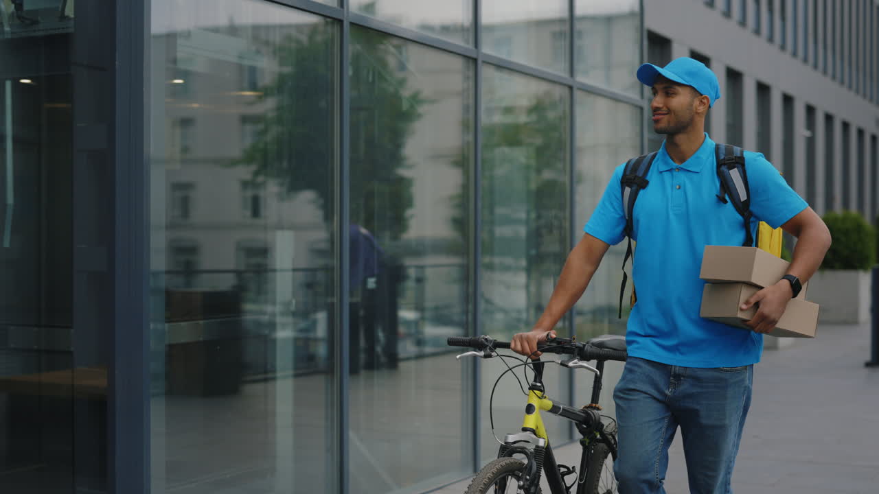 Bezorger met fiets