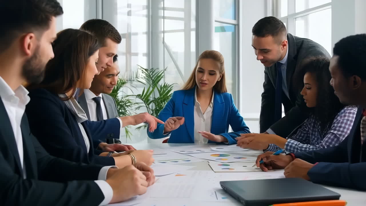 Business Professionals Collaborating in a Meeting
