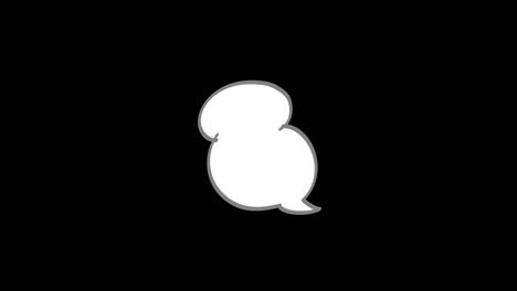 4k motion speech balloon with alpha channel.