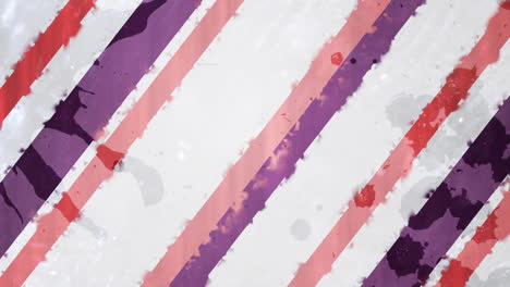 animation of purple and pink stripes of paint on grey background