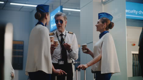airport staff conversation