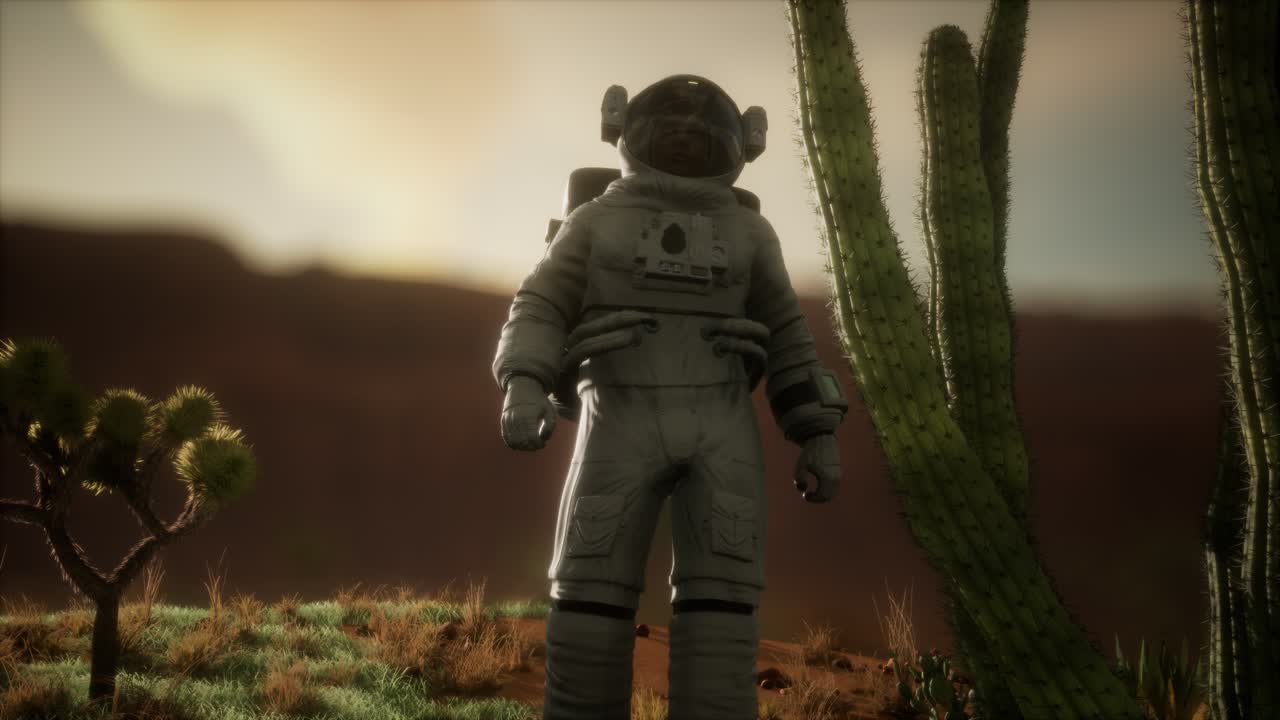 Astronauta en el desierto alto de Nevada