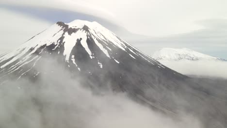 scenery of majestic volcanoes in new zealand