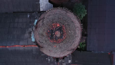 Aerial-view-of-brick-kilns-and-canal-in-Vinh-Long-in-the-Mekong-Delta,-Vietnam