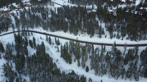 Autos-Fahren-Durch-Das-Winterwunderland