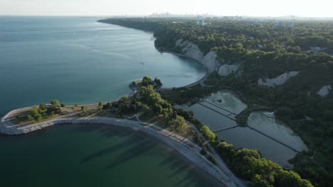 scarborough bluffs island flight looking down summer