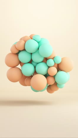 grupo de esferas geométricas pastel abstractas