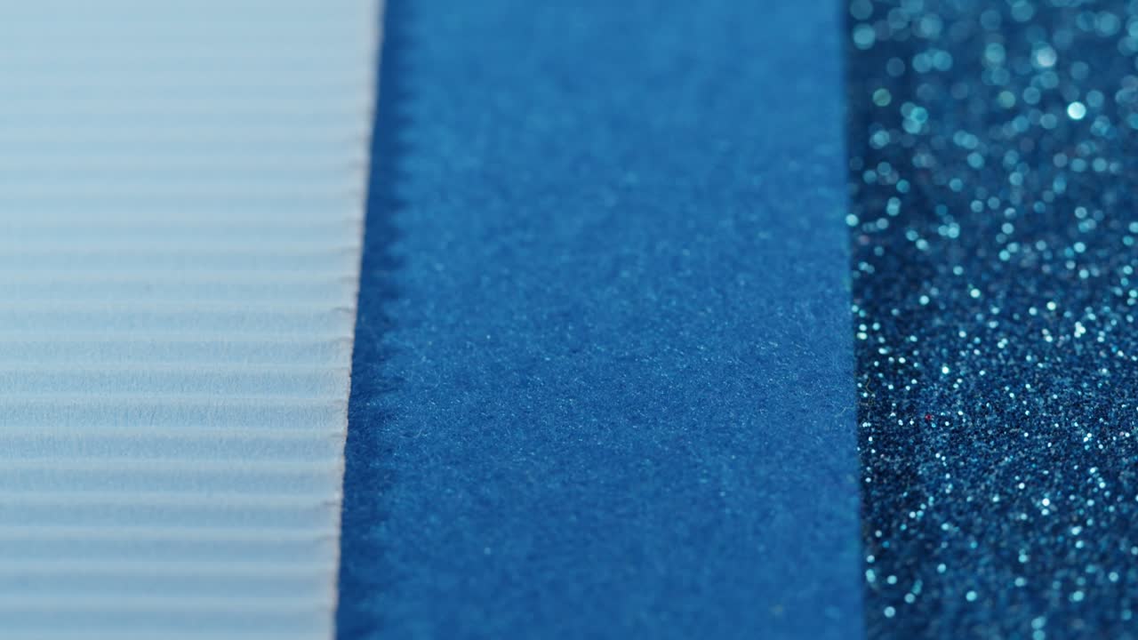 블루 그라디언트와 글리터, 팔레트 텍스처, 밝은 반이는 클로즈업, 반이는 반이는 추상적인 배경