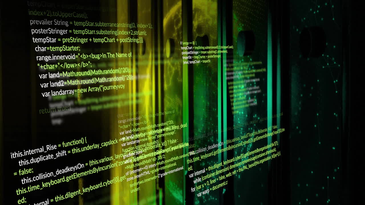 Animation of digital data processing over computer servers