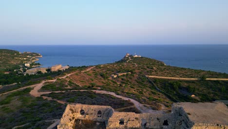 Vista-Desde-El-Fuerte-De-Sant&#39;ignazio-Hasta-La-Torre-Calamosca-Ubicada-En-La-Distancia