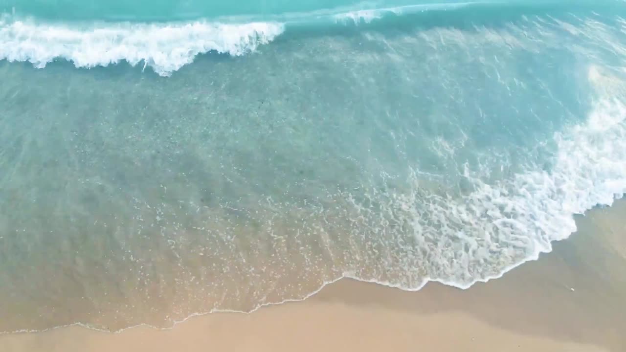 Waves of Blue water Crashing at the beach, Lake Huron