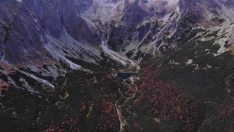 Escarpadas-Montañas-Altas-De-Tatra---Valle-Exuberante-Con-Vegetación-Que-Muestra-Colores-Otoñales